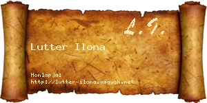 Lutter Ilona névjegykártya